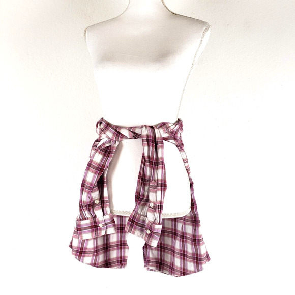 Eddie Bauer Shirt Womens SIZE S Red Plaid Button Down Long Sleeve Cotton Trendy - Picture 6 of 14